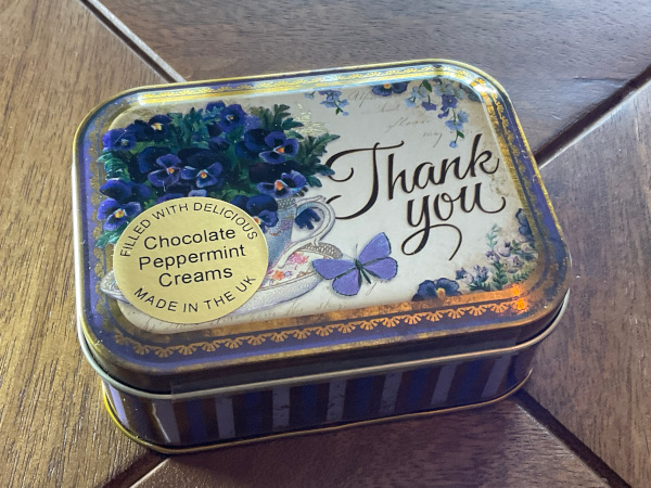 Thank You Chocolate Peppermint Creams Tin