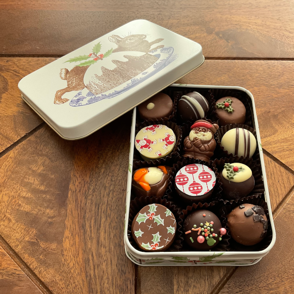 Luxury Chocolates Christmas Pudding Tin